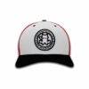 casquette-ajustable snapback -noir-rouge-blanc-brode