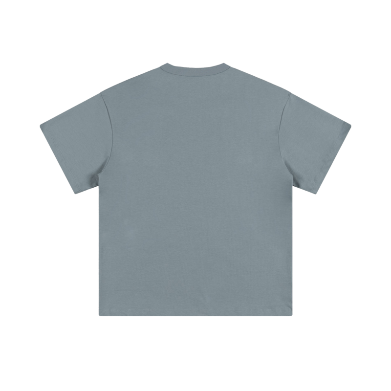 T-shirt haut de gamme oversize 300gr back Bleu azure