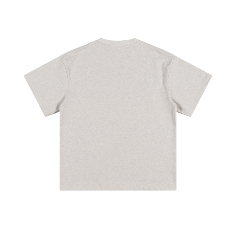 T-shirt haut de gamme oversize 300gr back blanc chiné