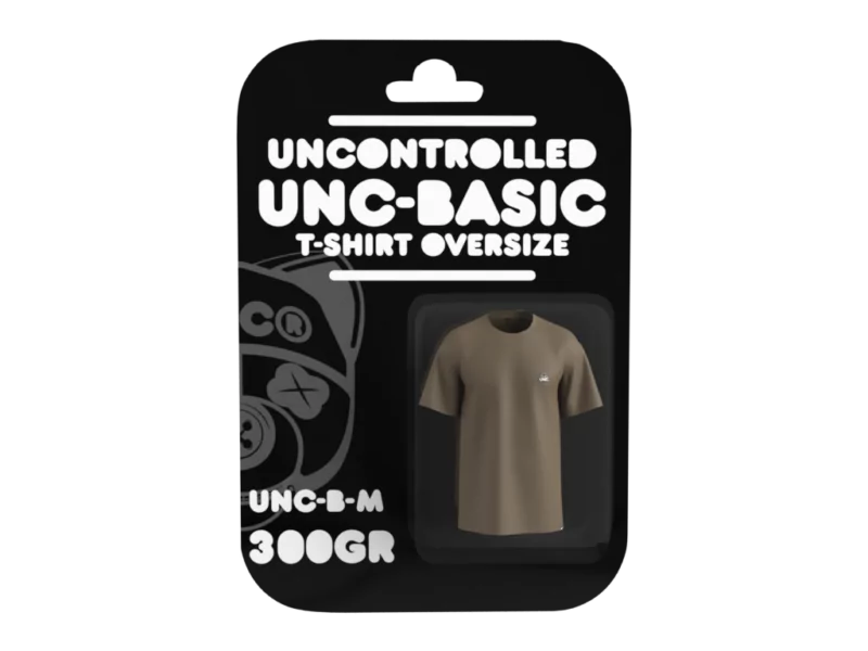 T-shirt 100% coton 300 gsm marron cendré