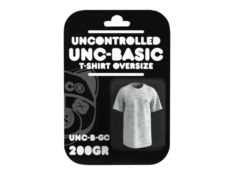 t-shirt-100% coton oversize basic-200gr-gris-chine