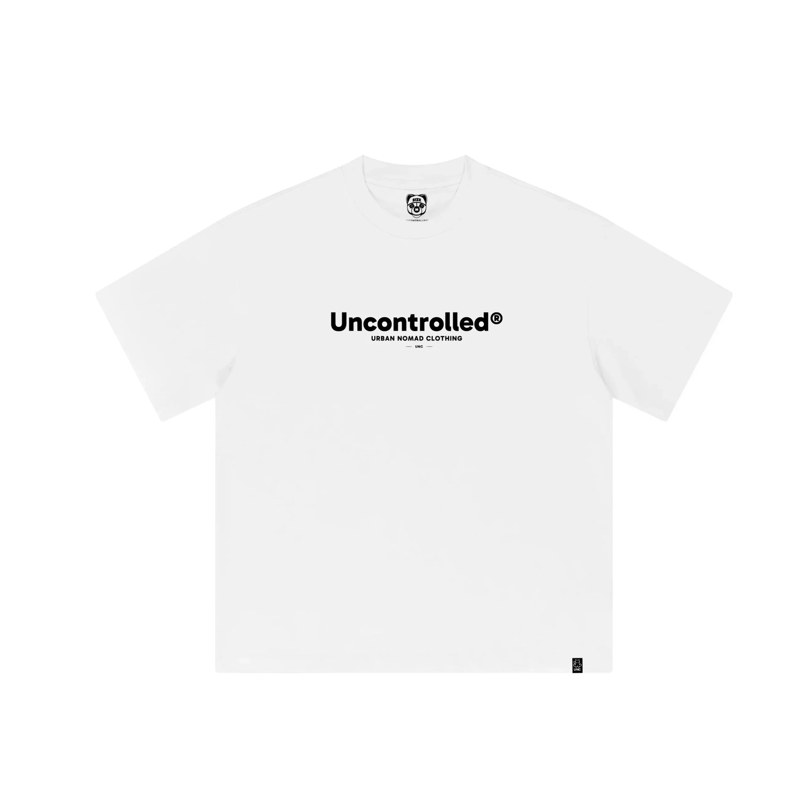 T-shirt oversize blanc UNC Basic Print — face
