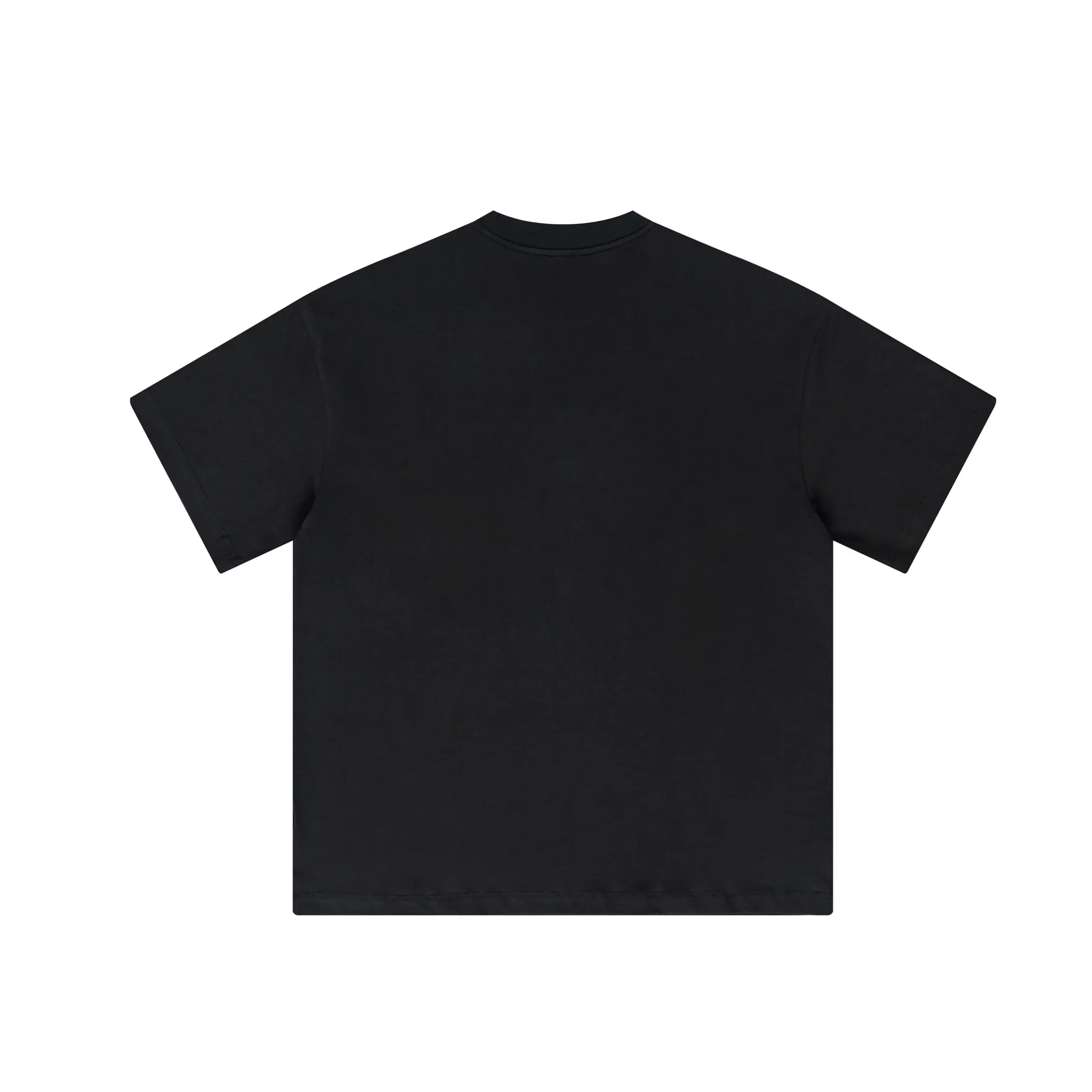 T-shirt oversize noir UNC Basic Print — dos, sans impression